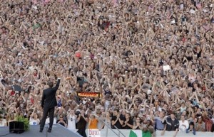 Obama Before the Crowds in Germany.  Will it be the same in China?